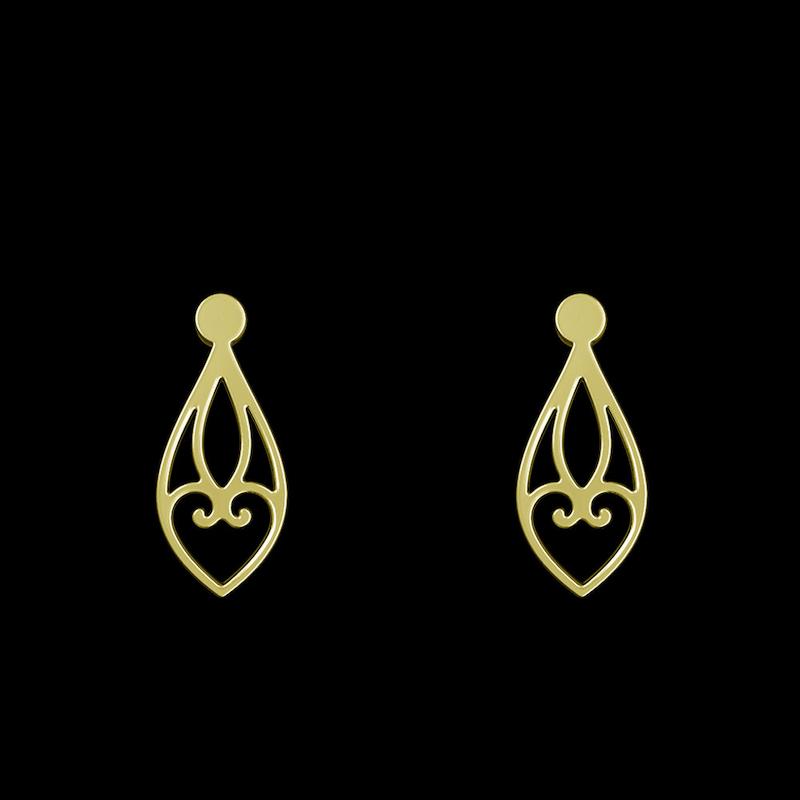 گوشواره طلا مدل هندسی کد GA12245