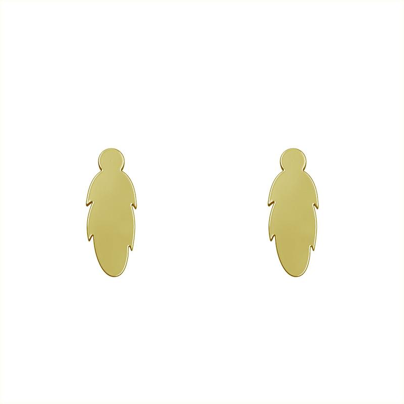 گوشواره طلا مدل پر کد GA12692