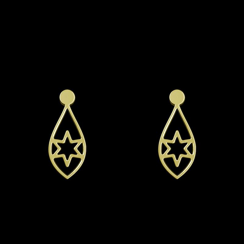 گوشواره طلا مدل ستاره کد GA12777