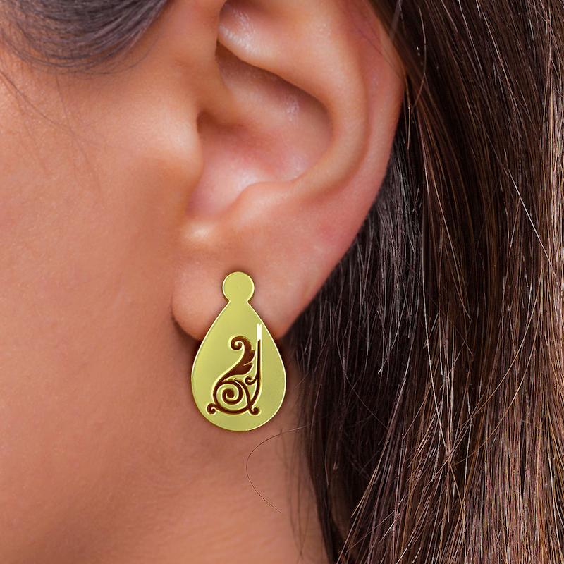 گوشواره طلا مدل هندسی کد GA13466