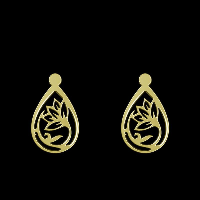 گوشواره طلا مدل گل کد GA13477