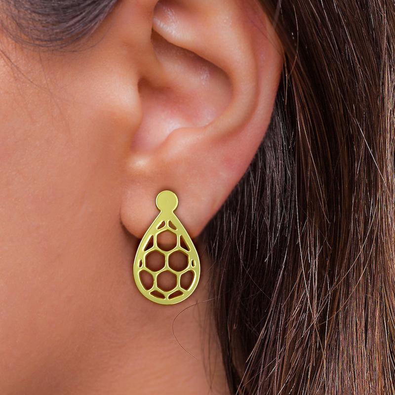 گوشواره طلا مدل هندسی کد GA13485