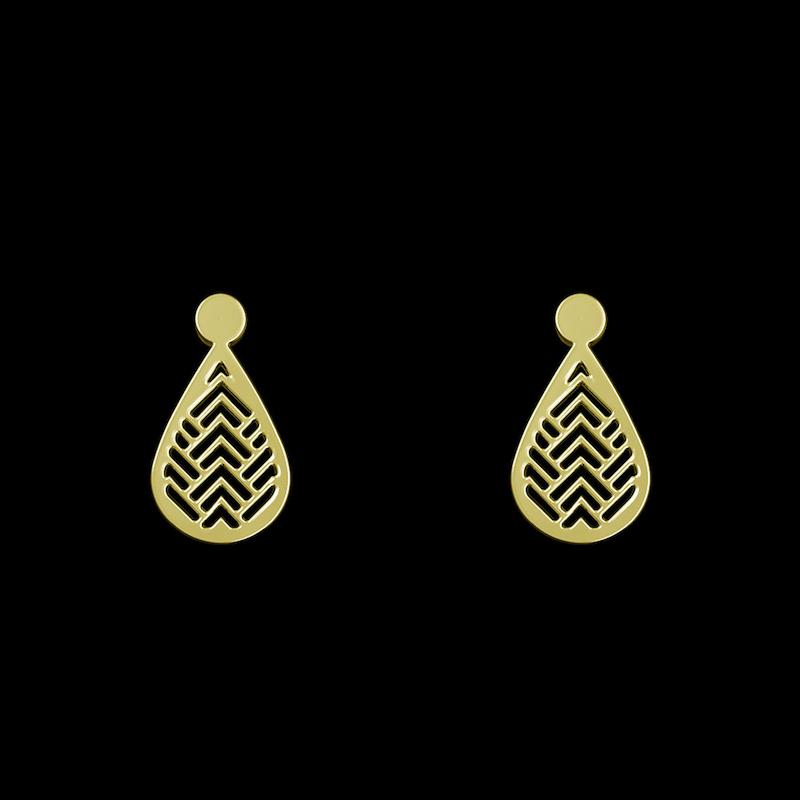 گوشواره طلا مدل هندسی کد GA14135
