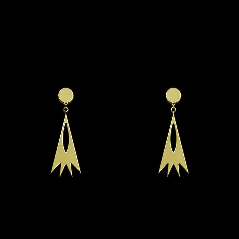 گوشواره طلا مدل هندسی کد GA14555