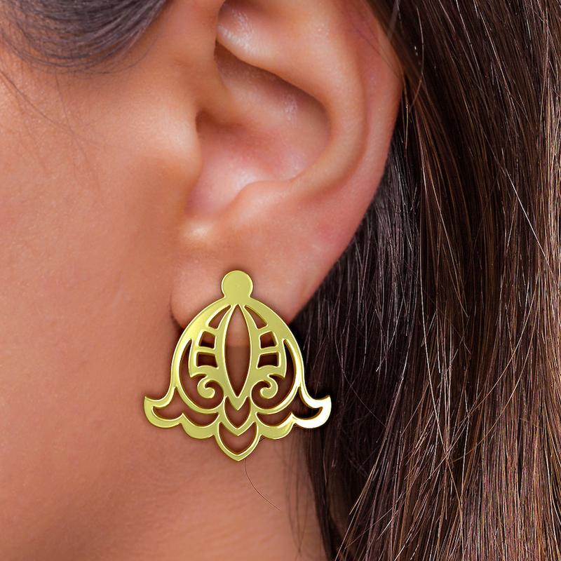 گوشواره طلا مدل اسلیمی کد GA15332