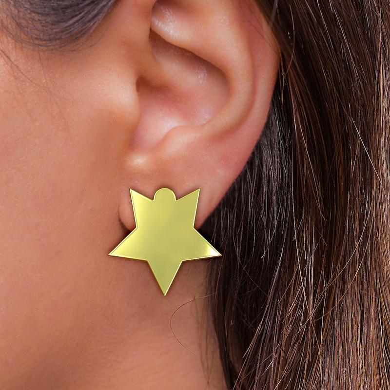 گوشواره طلا مدل ستاره کد GA15504
