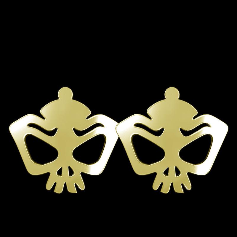 گوشواره طلا مدل جمجمه کد GA15675
