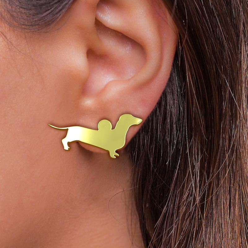 گوشواره طلا مدل سگ کد GA16395