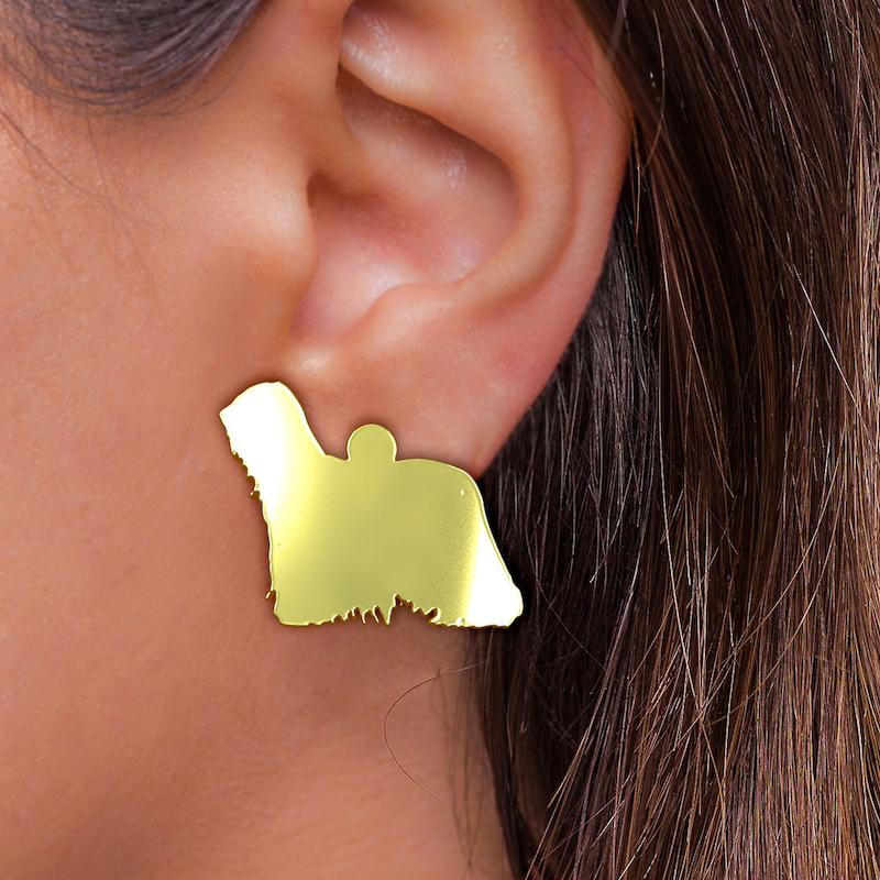 گوشواره طلا مدل سگ کد GA16505