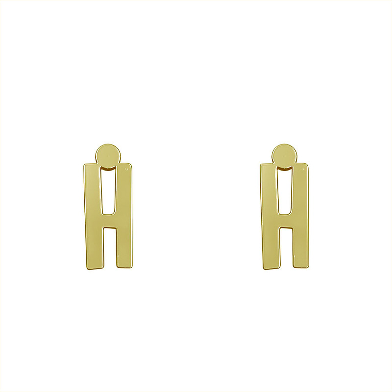 گوشواره طلا مدل حرف H کد GA16740