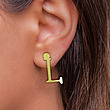 گوشواره طلا مدل حرف L کد GA16976