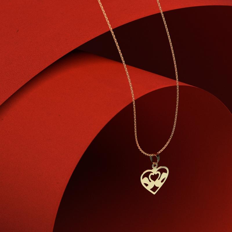 گردنبند طلا مدل قلب کد II1120