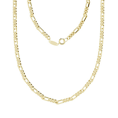 زنجیر طلا 18 عیار فیگارو گلستانه - طول زنجیر 40 سانتی‌متر