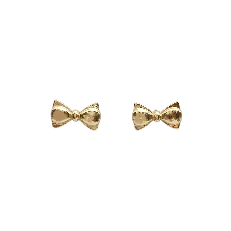 گوشواره طلا زنانه مدوپد طرح پاپیون کد EAR-3D-BowTie-T20