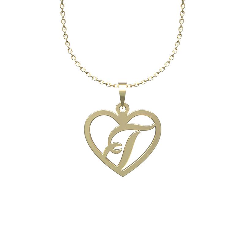 گردنبند طلا 18 عیار زنانه مدوپد مدل حرف t کد R339