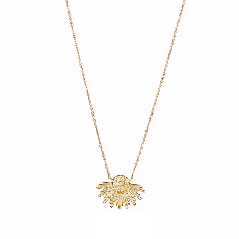 گردنبند طلا 18 عیار زنانه مدوپد مدل طلوع ناب کد 86