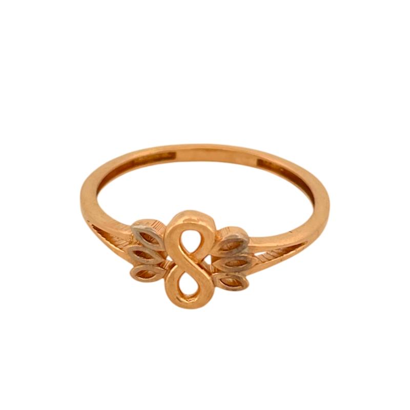 انگشتر طلا 18 عیار زنانه زربن مدل عدد هندسی کد ZBR000996