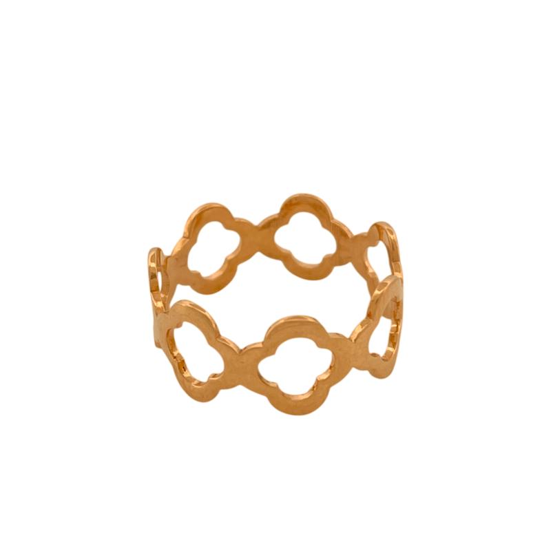 انگشتر طلا 18 عیار زنانه زربن مدل ونکلیف کد ZBR001008