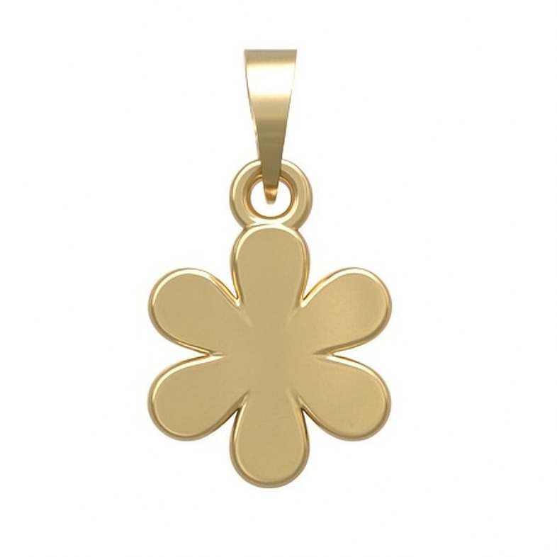 آویز گردنبند طلا 18 عیار زنانه مدوپد مدل گل کد R244