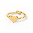 انگشتر طلا 18 عیار زنانه شمش طلا مدل قلب بچگانه فری سایز  کد STR001367