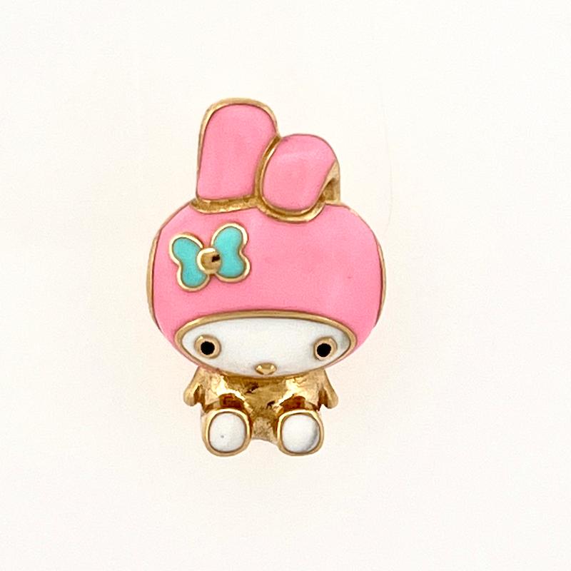 آویز طلا 18 عیار زنانه گالری زرنوش مدل مدال عروسكى كيدز با كسر مينا  کد ZGA002560