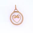 آویز طلا 18 عیار زنانه گالری زرنوش مدل مدال قلب با كسر ميناى شبرنگ کد ZGA002634