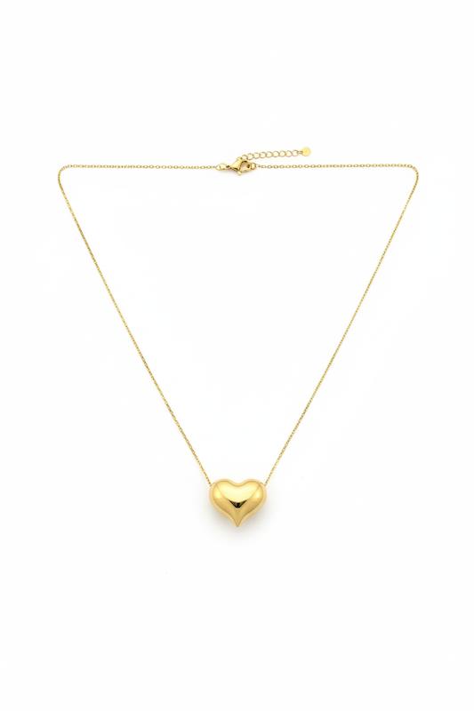 گردنبند طلا 18 عیار زنانه طلاجات زحمتکش  مدل قلب مینی مال  کد ZKN003043
