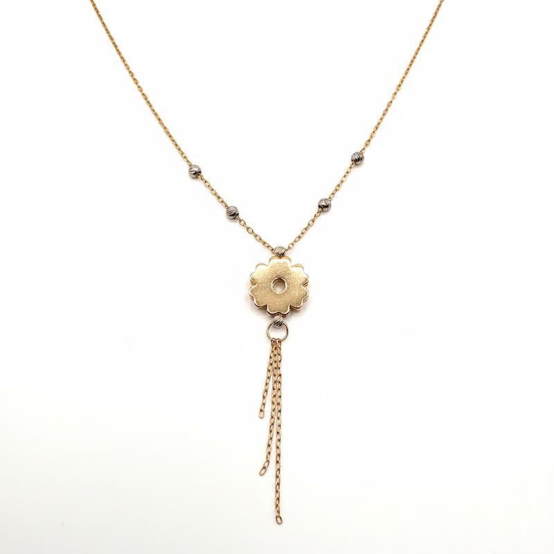 گردنبند طلا 18 عیار زنانه طلای آماندا مدل تک گل کد AMN001435