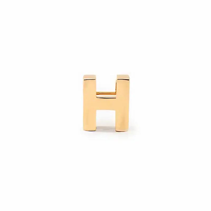 آویز طلا 18 عیار زنانه کامیاب گلد مدل پلاک طلای H کد KAA001644