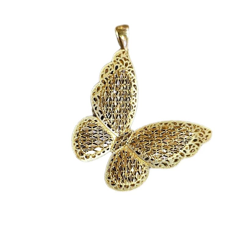آویز طلا 18 عیار زنانه کامیاب گلد مدل آویز مدل پروانه کد KAA001697