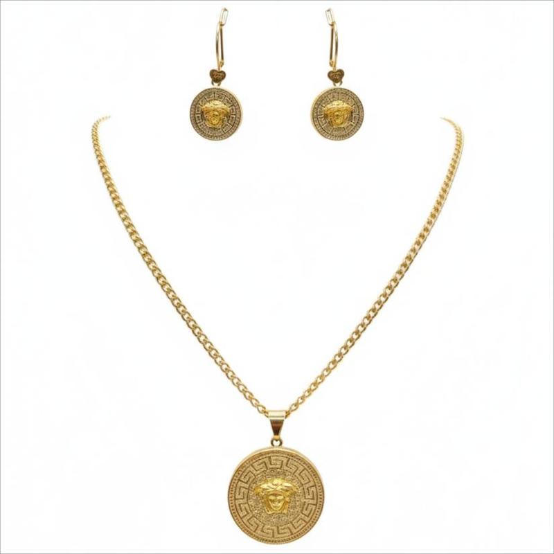 سرویس طلا 18 عیار زنانه طلاجات زحمتکش  مدل ورساچه کد ZKS002203