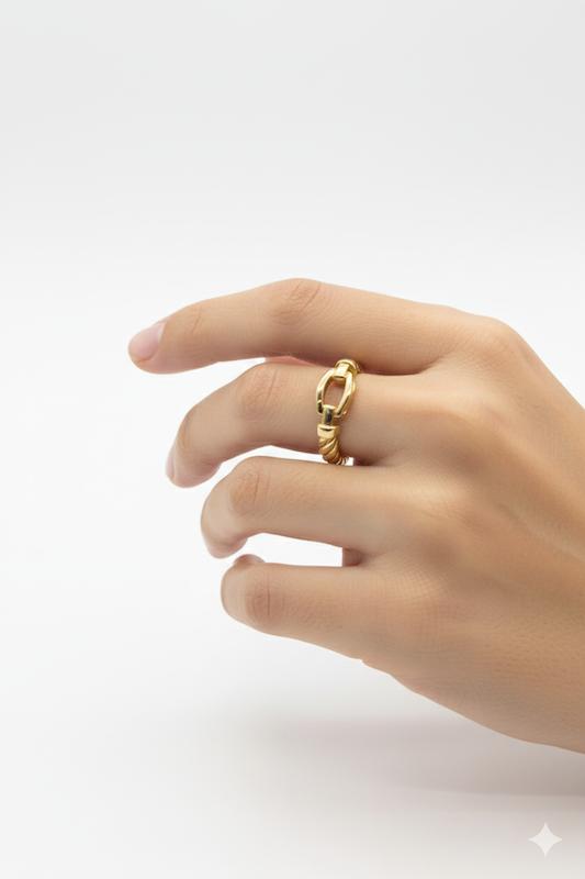 انگشتر طلا 18 عیار زنانه طلاجات زحمتکش  مدل St کد ZKR002301