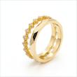 انگشتر طلا 18 عیار زنانه طلاجات زحمتکش  مدل طرح حلقه پشت حلقه  کد ZKR002983