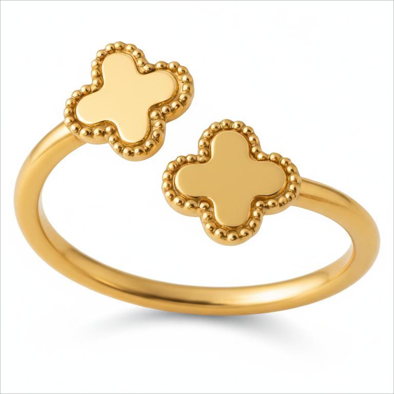 انگشتر طلا 18 عیار زنانه بابل طلا مدل ونکلیف کد BTR001603