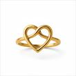 انگشتر طلا 18 عیار زنانه بابل طلا مدل قلب کد BTR001604