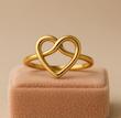 انگشتر طلا 18 عیار زنانه بابل طلا مدل قلب کد BTR001604
