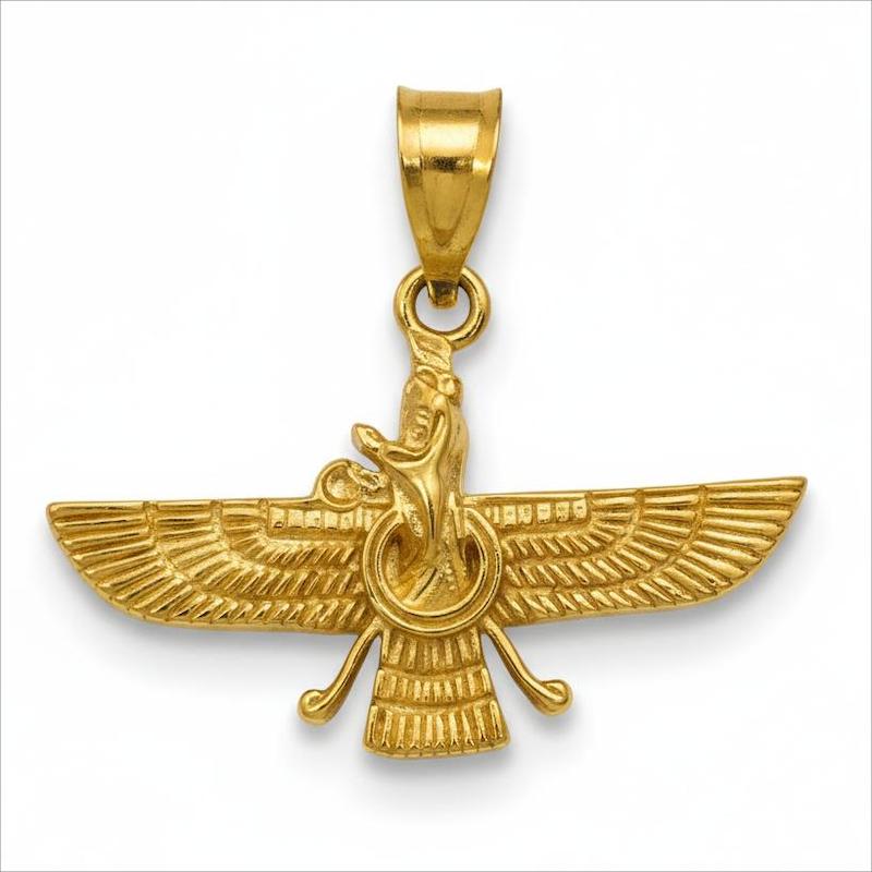 آویز طلا 18 عیار زنانه بابل طلا مدل فروهر کد BTA001742