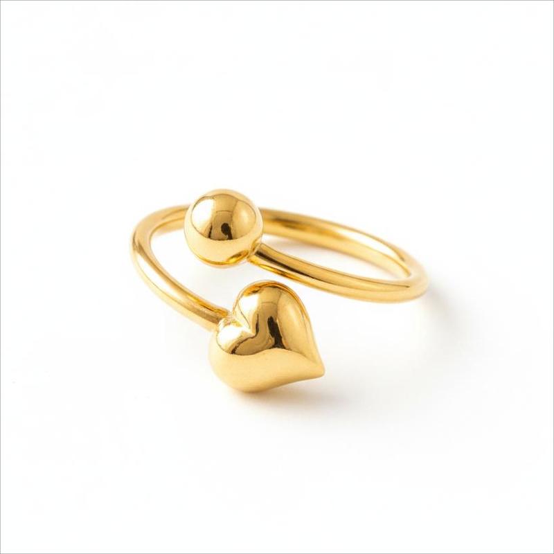 انگشتر طلا 18 عیار زنانه بابل طلا مدل قلب کد BTR002700