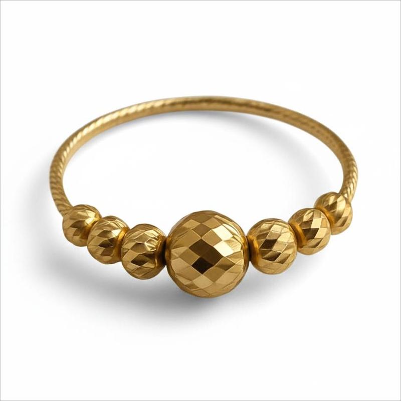 انگشتر طلا 18 عیار زنانه بابل طلا مدل چند گوی کد BTR002702