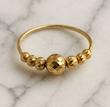 انگشتر طلا 18 عیار زنانه بابل طلا مدل چند گوی کد BTR002702
