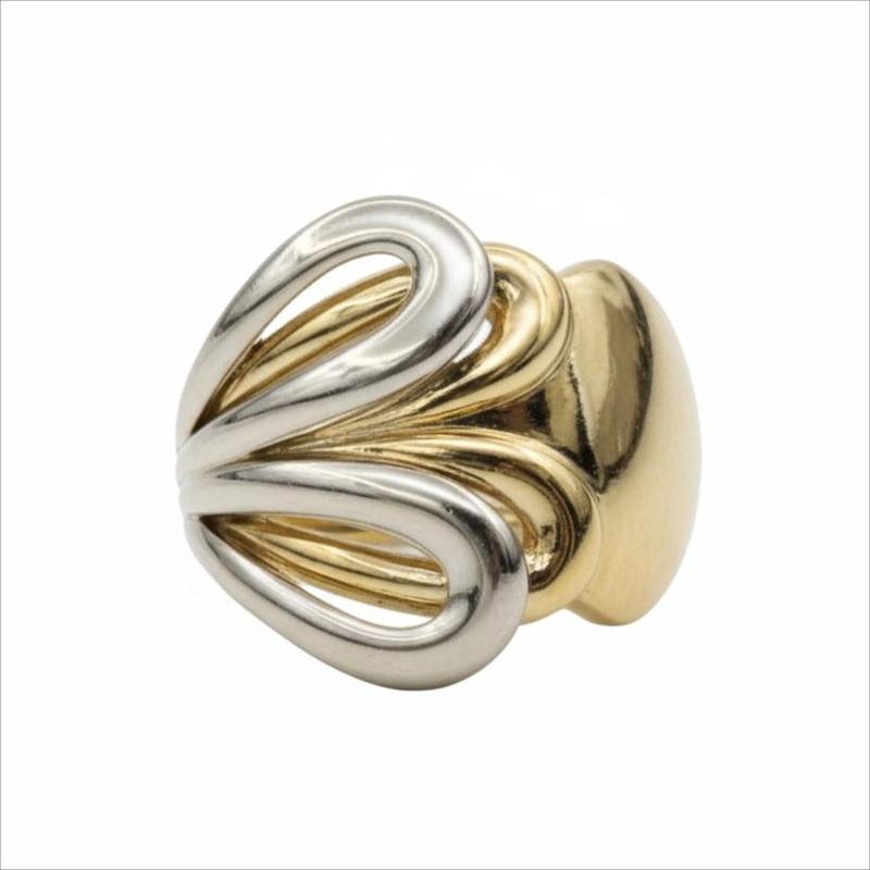 انگشتر طلا 18 عیار زنانه بابل طلا مدل پیچش کد BTR003062