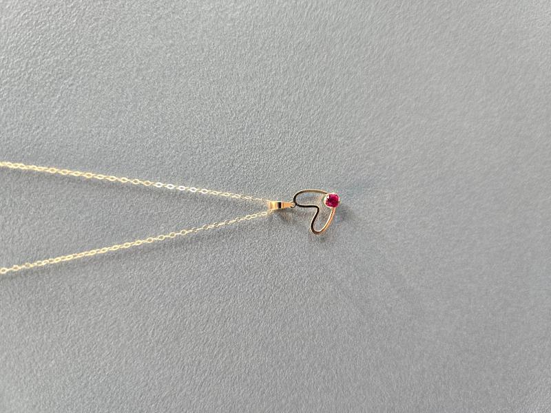 گردنبند طلا 18 عیار زنانه پریدخت گالری مدل قلب کد PAN001498