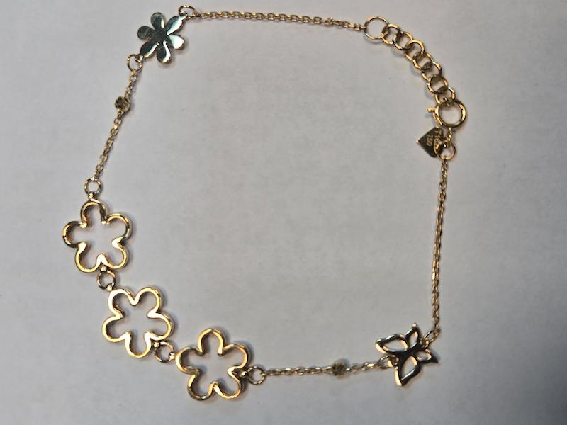 دستبند طلا 18 عیار زنانه پریدخت گالری مدل گل کد PAD001575