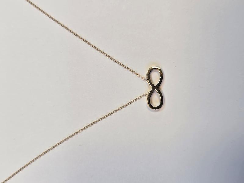 گردنبند طلا 18 عیار زنانه پریدخت گالری مدل بی نهایت کد PAN001624