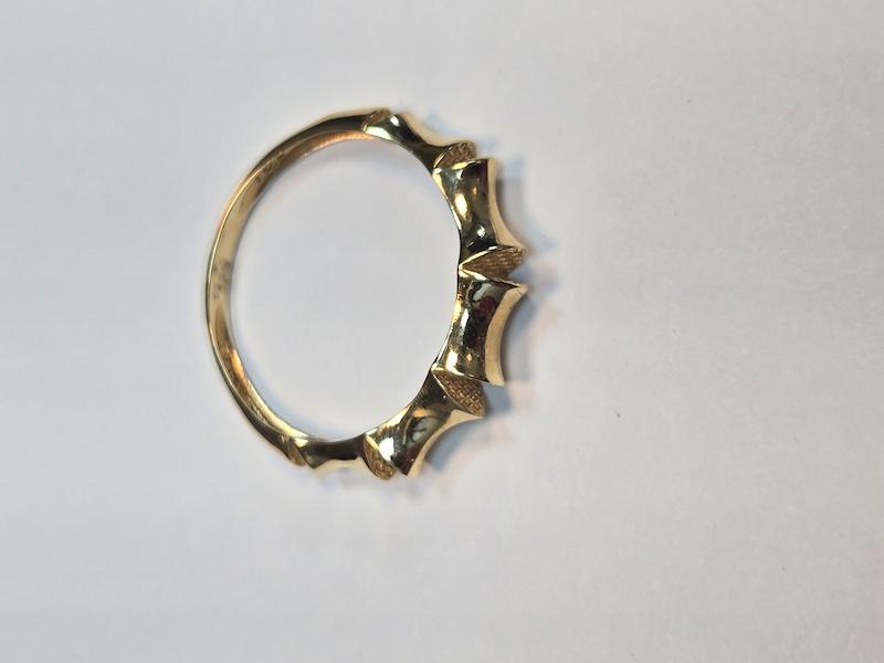 انگشتر طلا 18 عیار زنانه پریدخت گالری مدل استخوانی کد PAR001722