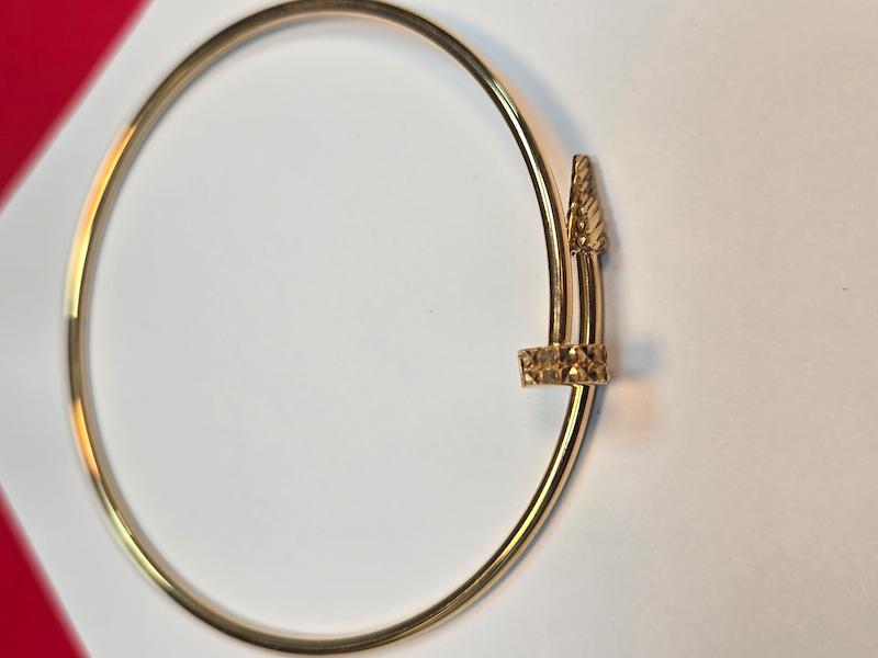 بنگل طلا 18 عیار زنانه پریدخت گالری مدل میخ کد PAB001728