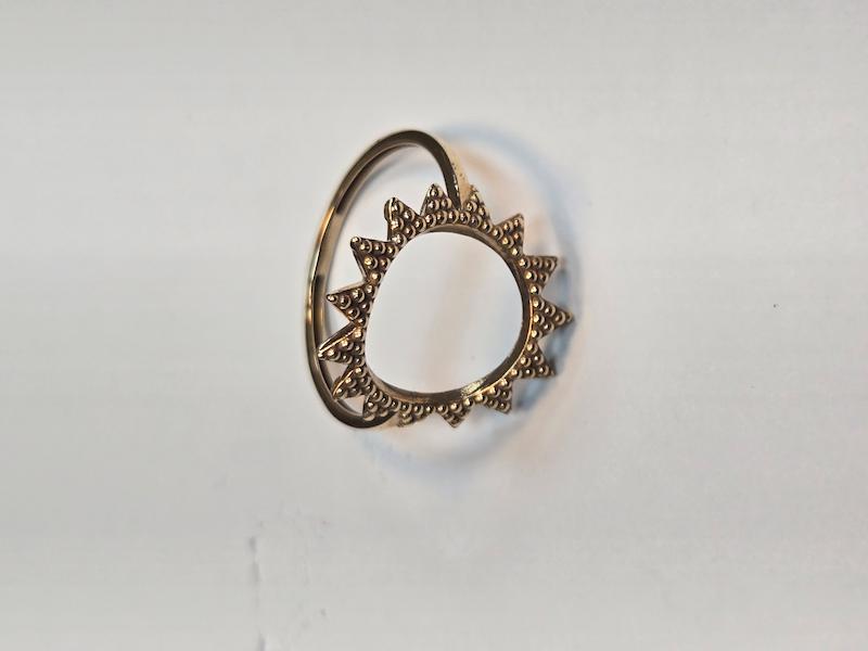 انگشتر طلا 18 عیار زنانه پریدخت گالری مدل خورشید کد PAR001775