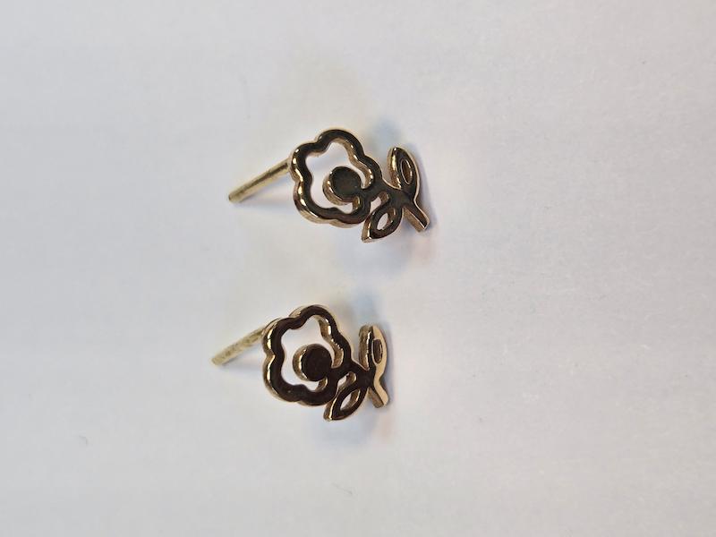 گوشواره طلا 18 عیار زنانه پریدخت گالری مدل گل کد PAE001789