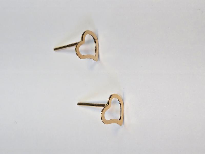 گوشواره طلا 18 عیار زنانه پریدخت گالری مدل قلب کد PAE001790