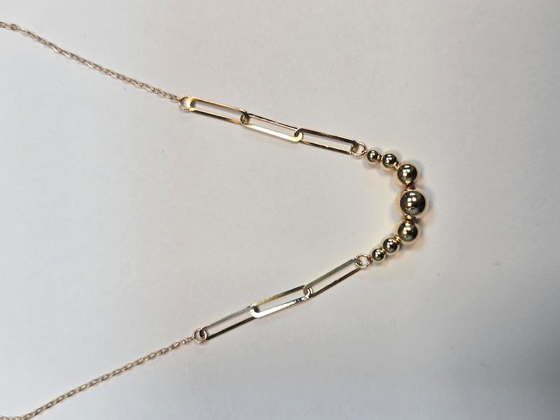 گردنبند طلا 18 عیار زنانه پریدخت گالری مدل توپی زرین  کد PAN002054